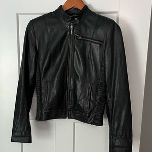 Black leather jacket- feels like butter!!